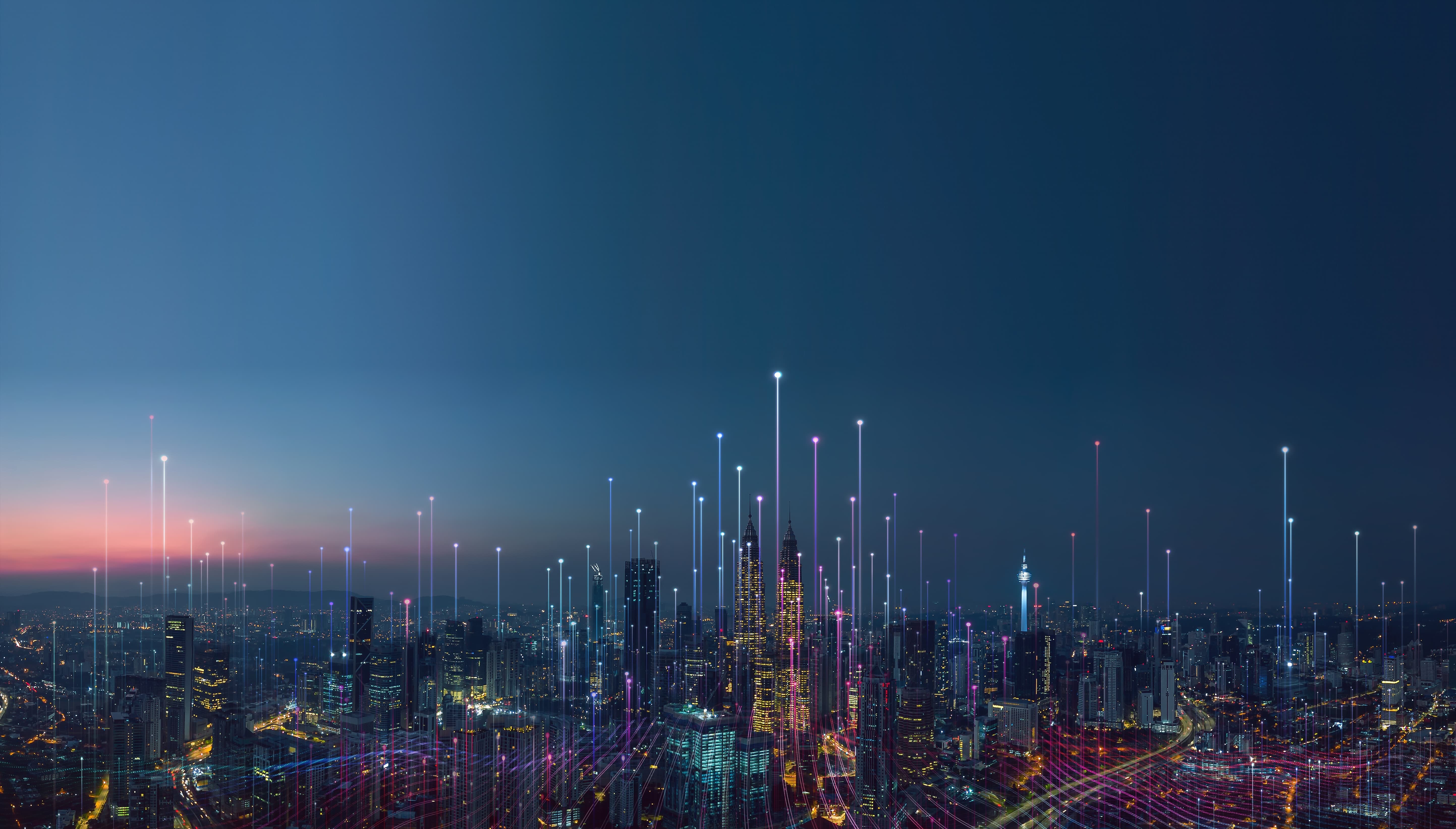 Image of a smart and connected city